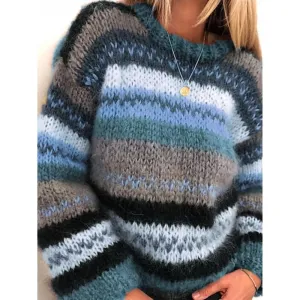 Claire - Cozy Striped Knit Sweater