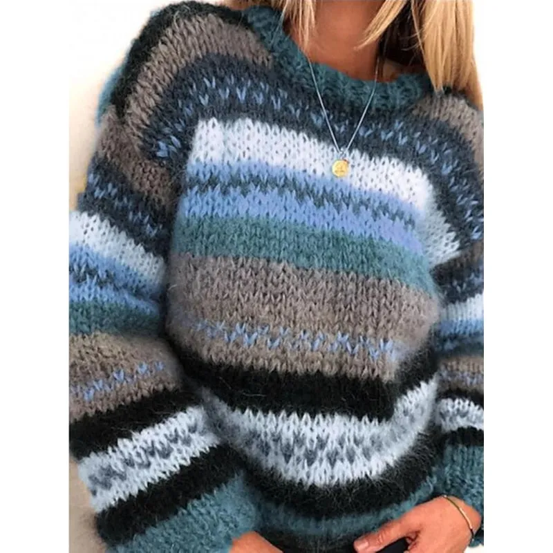 Claire - Cozy Striped Knit Sweater