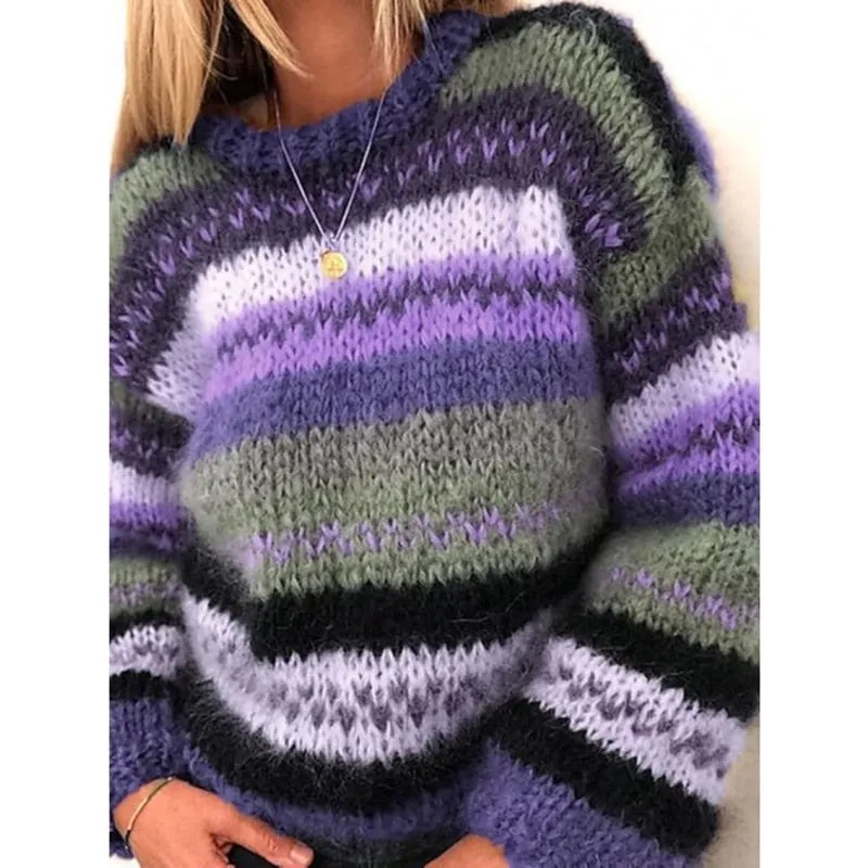 Claire - Cozy Striped Knit Sweater