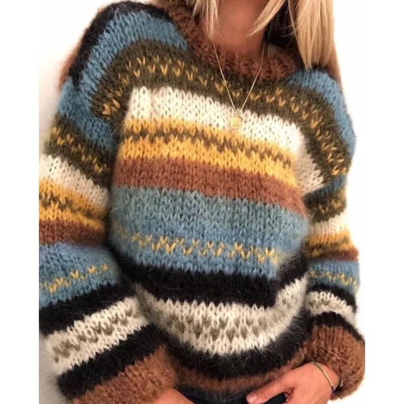 Claire - Cozy Striped Knit Sweater