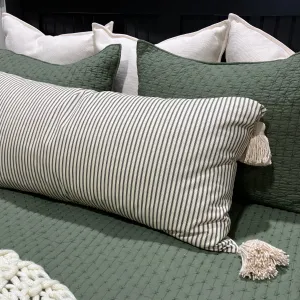 Classic Ticking Black and Cream Pillow