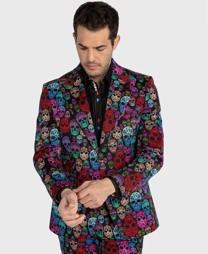 Claudio Lugli Skull Print Blazer