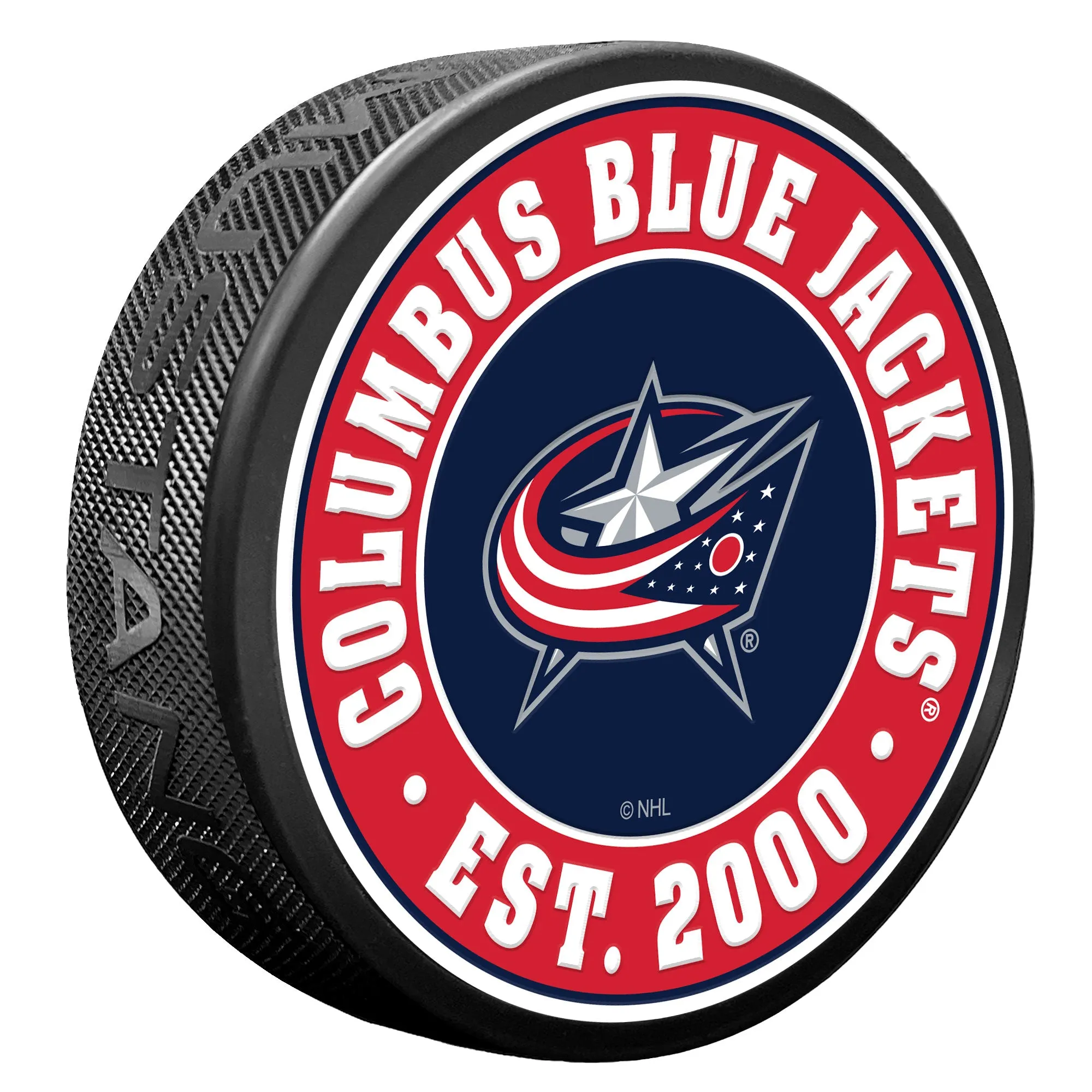 Columbus Blue Jackets Puck - Textured Established
