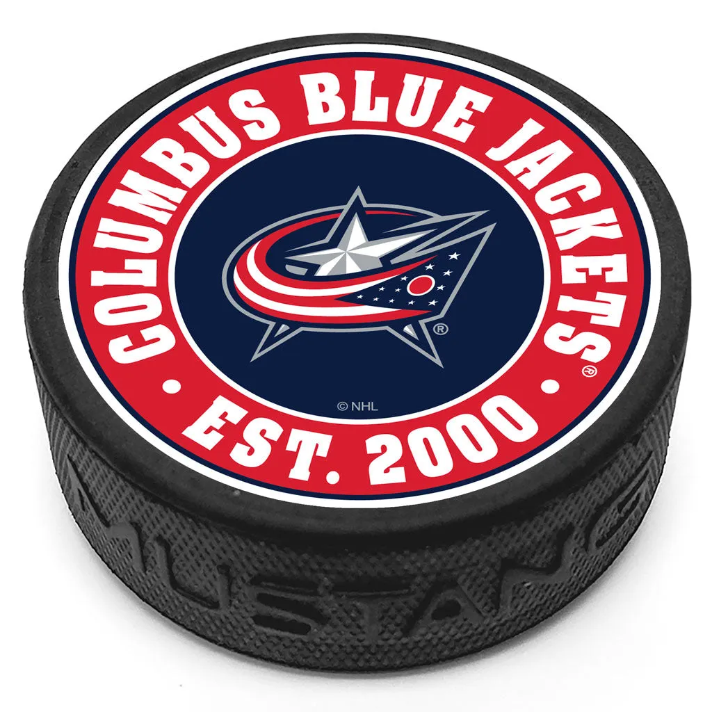Columbus Blue Jackets Puck - Textured Established