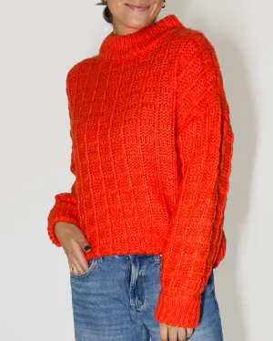 Coral Cozy Knit Sweater