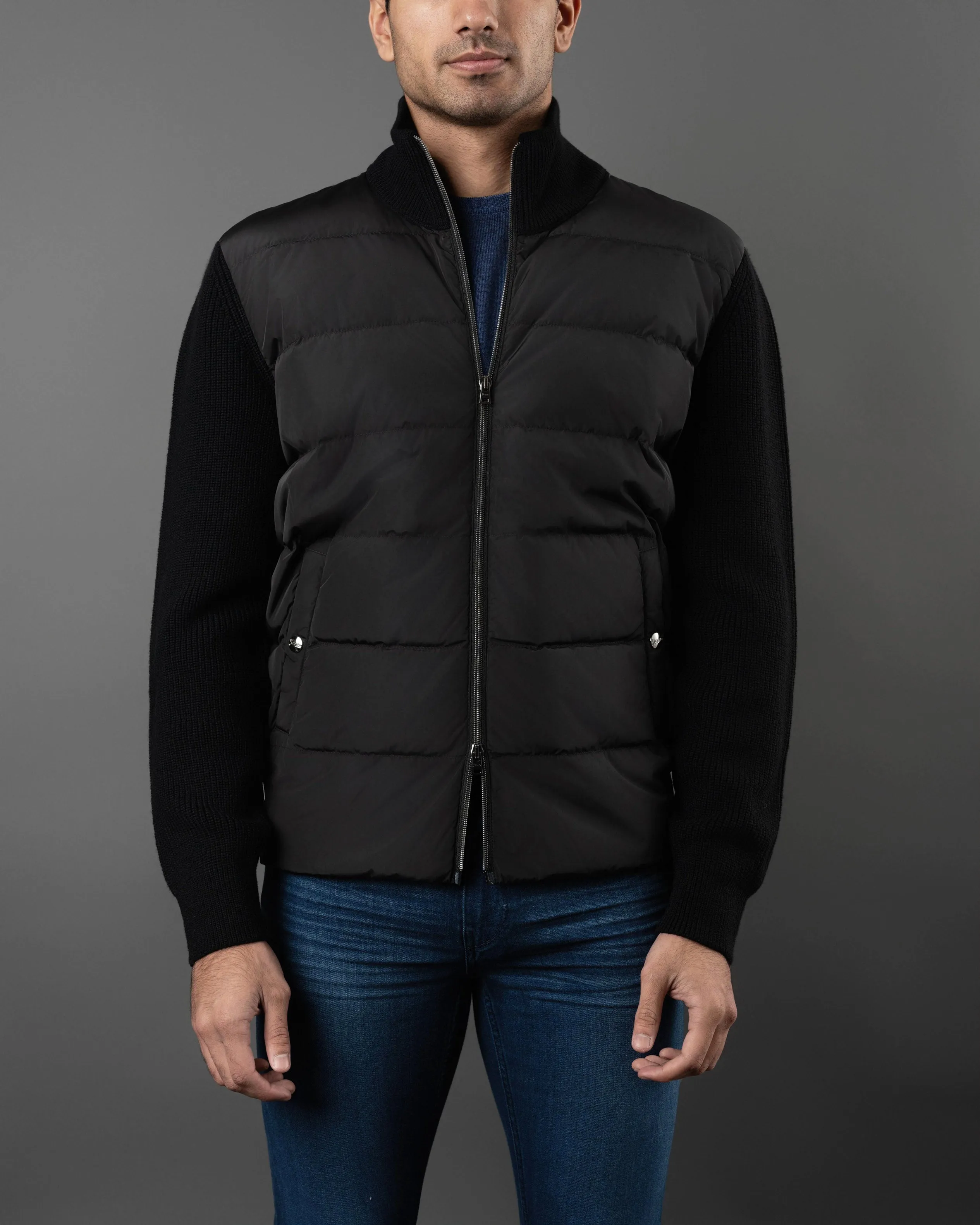 Corncob-Stitched Detailed Jacket