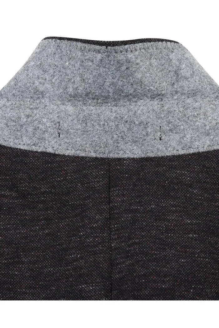 Dark Grey Textured Sports Jacket