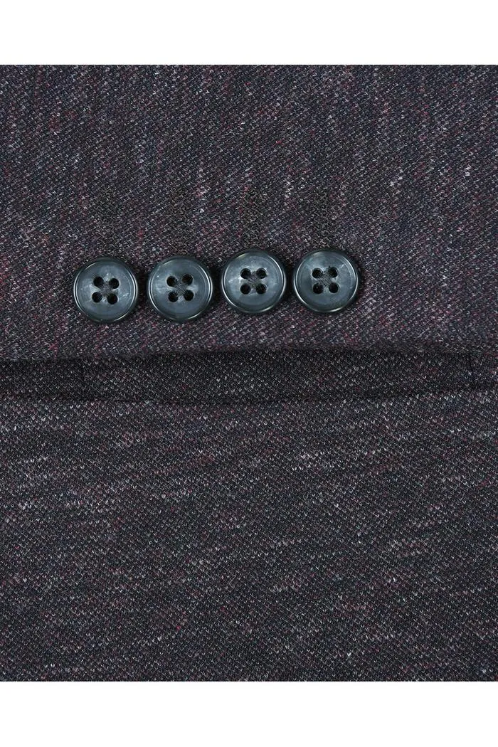 Dark Grey Textured Sports Jacket