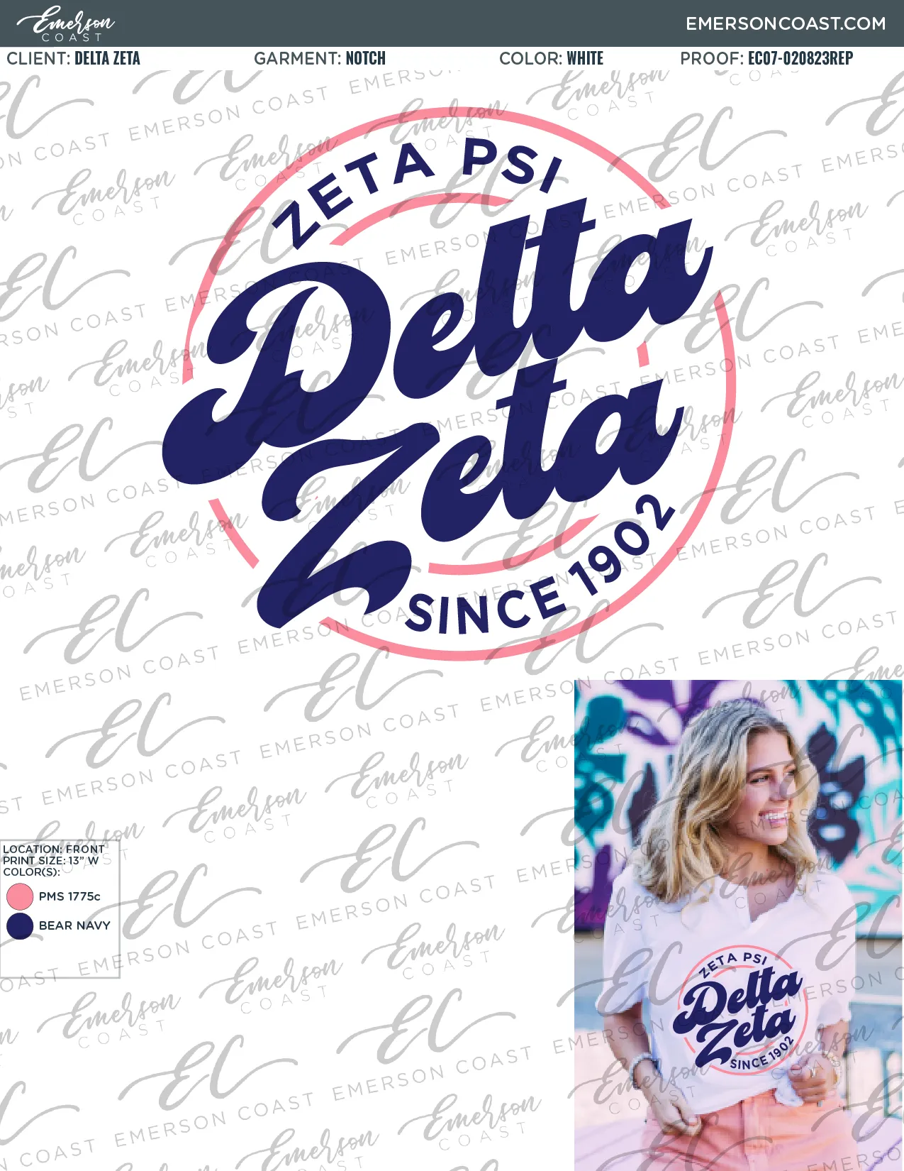 Delta Zeta Bold Recruitment Notch Tee