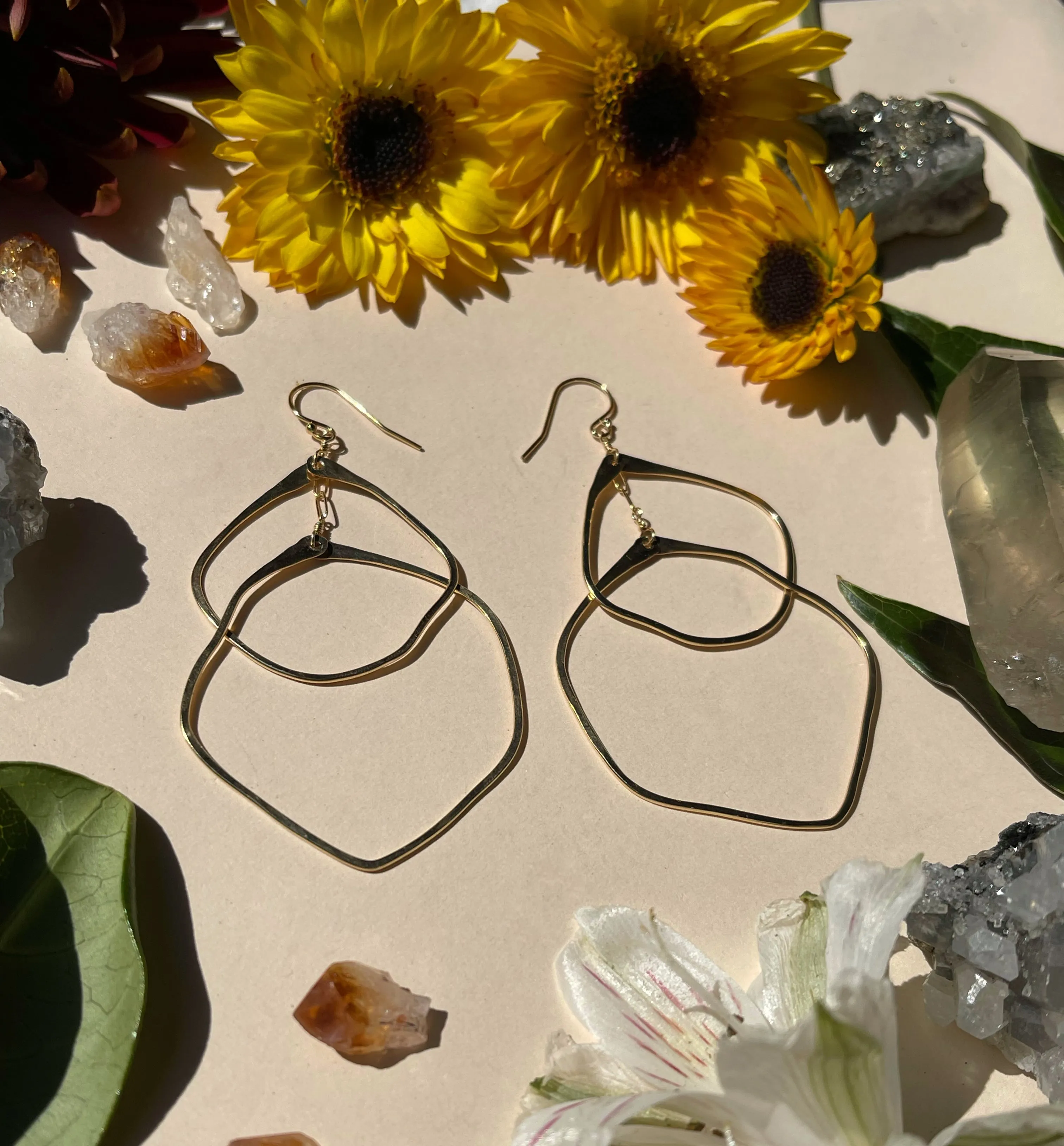 Double Organic Circle Hoops
