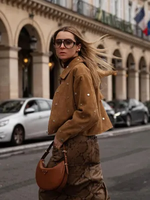 ELLEN | STUDDED SUEDE JACKET