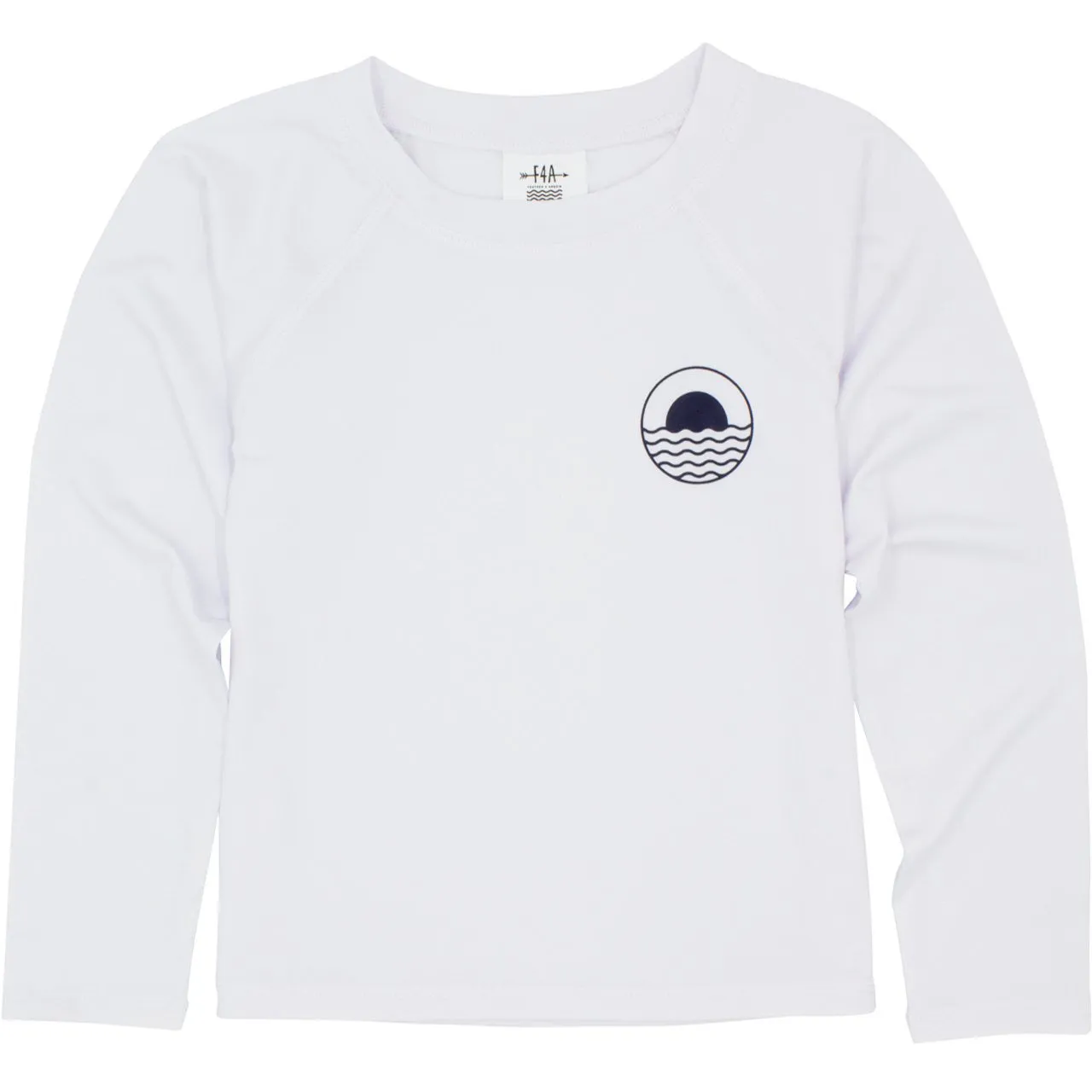 Feather 4 Arrow Icon Rash Top White
