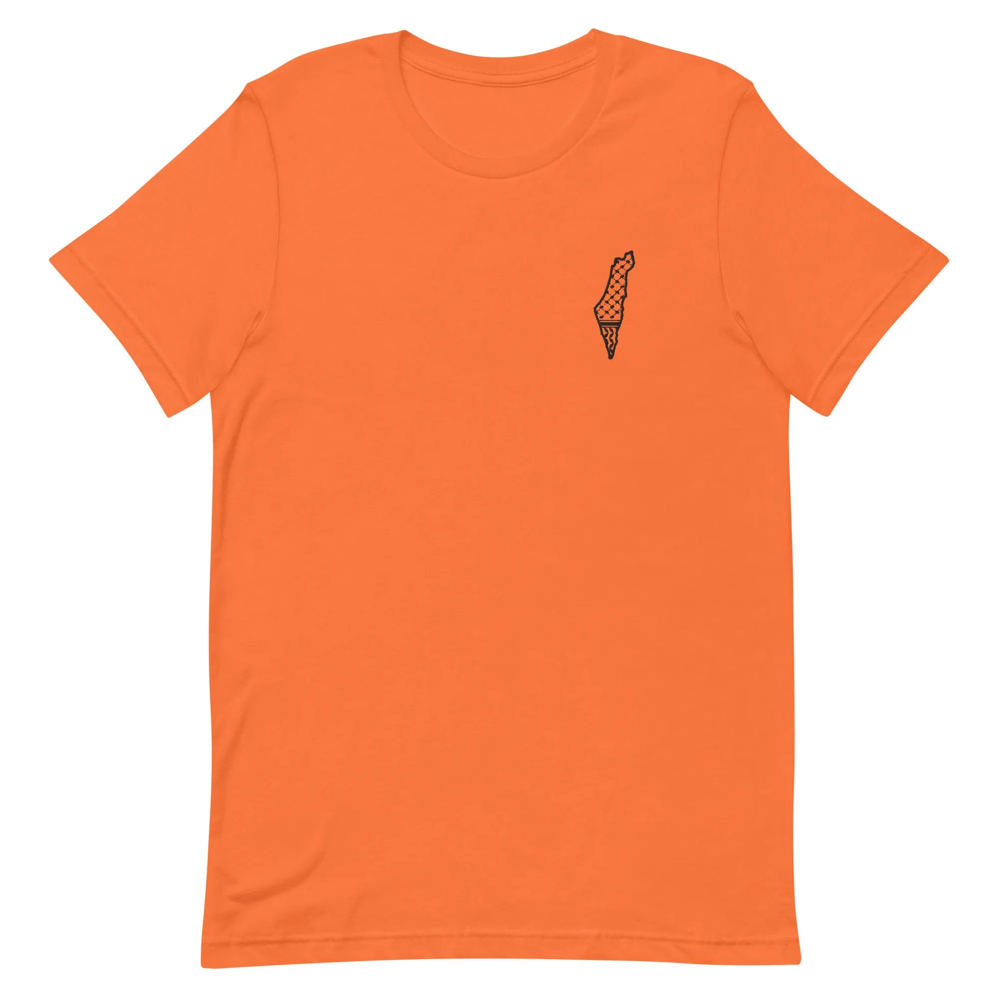 Free Palestine Map Keffiyeh Embroidered T-Shirt (Multiple Colors)
