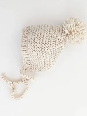 garter stitch knitted bonnets