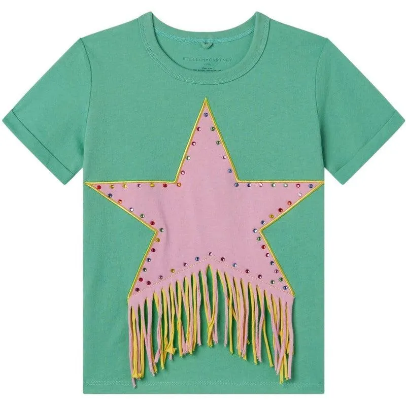 Girls Green Star T-Shirt