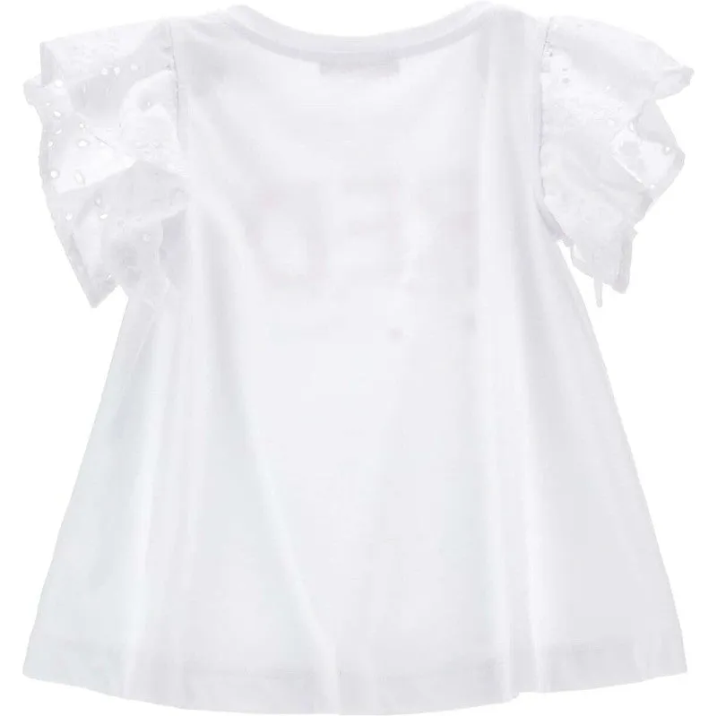 Girls White Strawberry Tunic