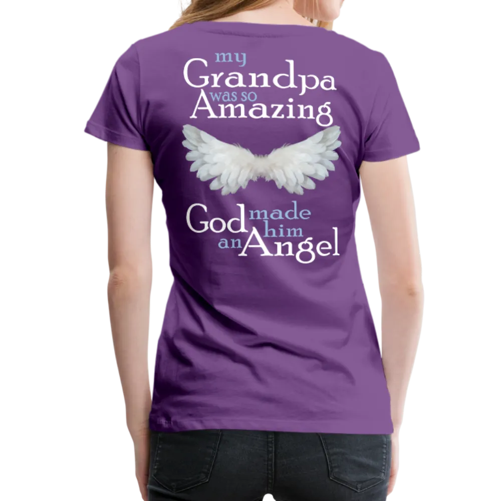 Grandpa Amazing Angel Women’s Premium T-Shirt (CK1486)