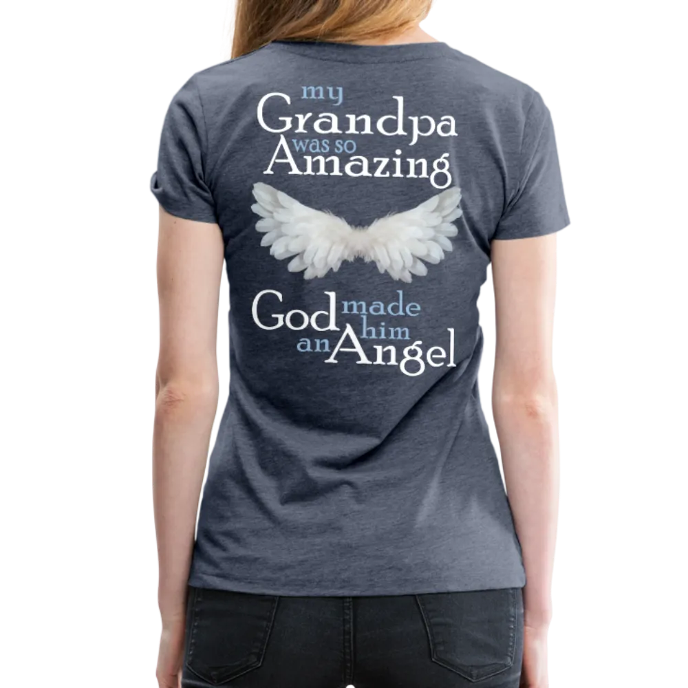 Grandpa Amazing Angel Women’s Premium T-Shirt (CK1486)