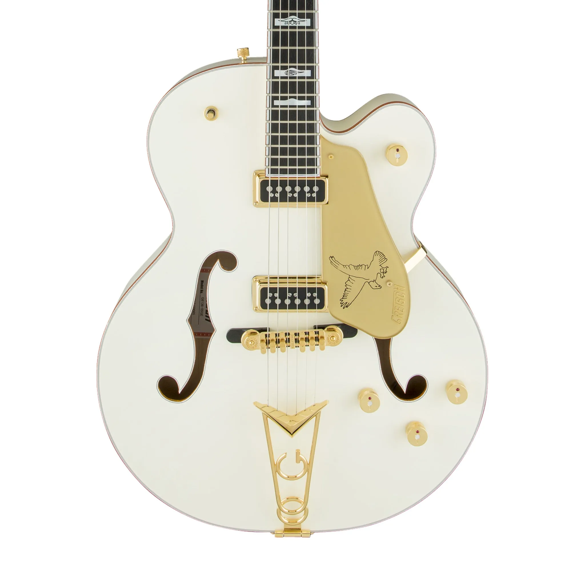 Gretsch G6136-55GE Vintage Select Edition 55 Falcon Hollow Body w/Cadillac Tailpiece, White Lacquer