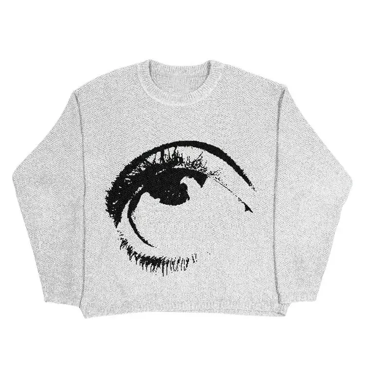 Grunge Aesthetic Eye Sweater for a Unique Style Upgrade