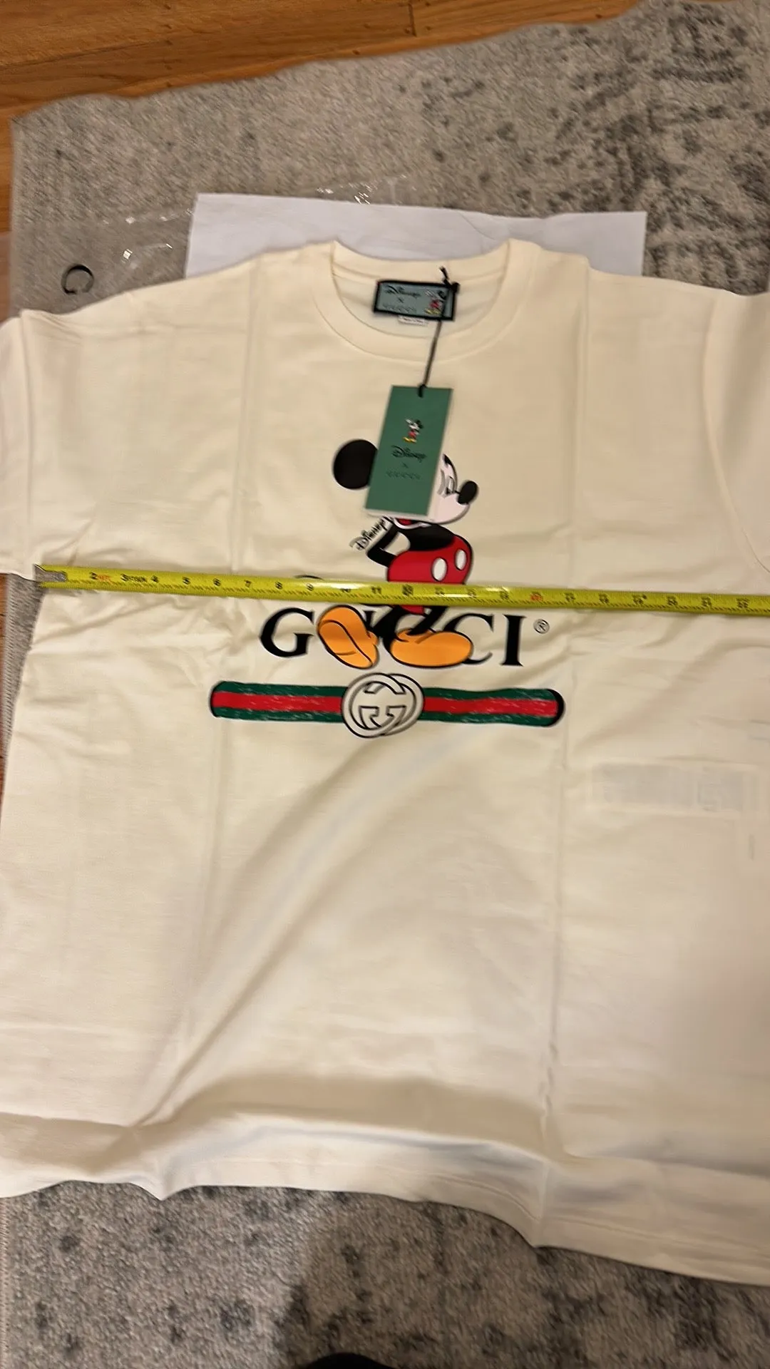 Gucci x Disney Oversized Mickey Mouse Cotton White T-Shirt
