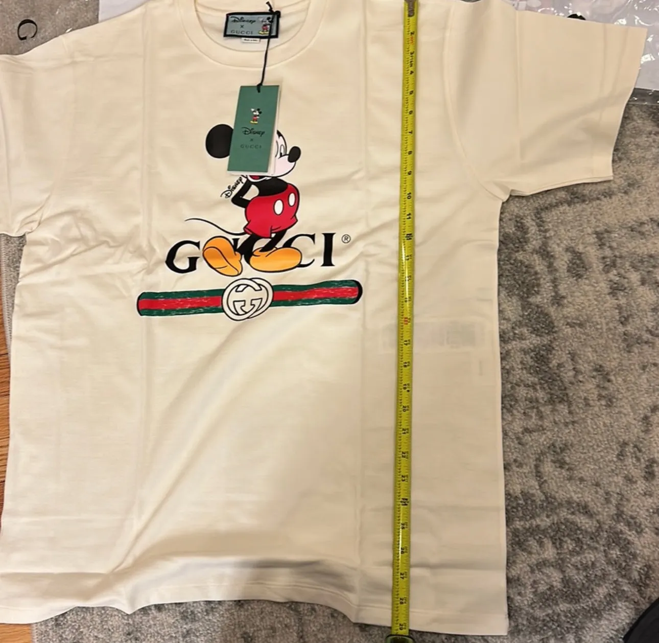 Gucci x Disney Oversized Mickey Mouse Cotton White T-Shirt