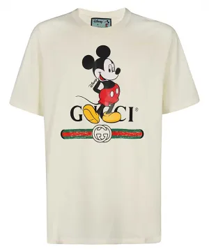 Gucci x Disney Oversized Mickey Mouse Cotton White T-Shirt