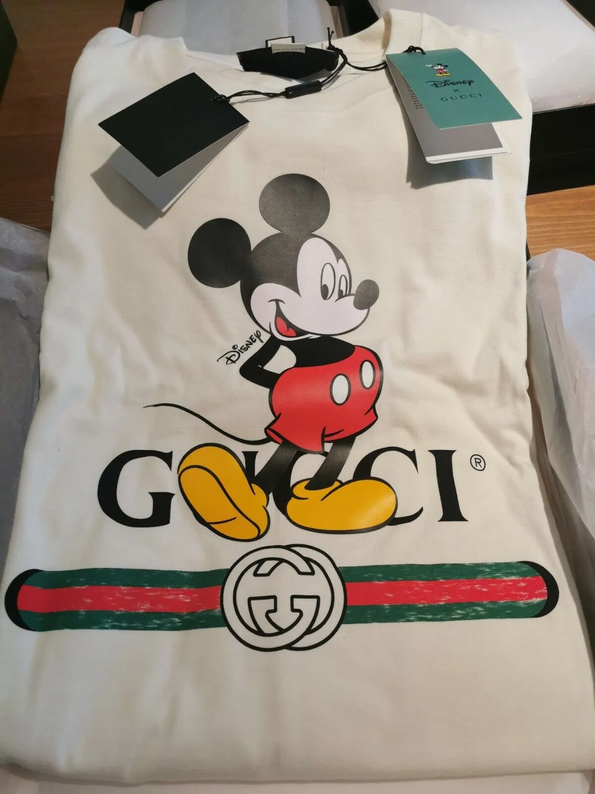 Gucci x Disney Oversized Mickey Mouse Cotton White T-Shirt