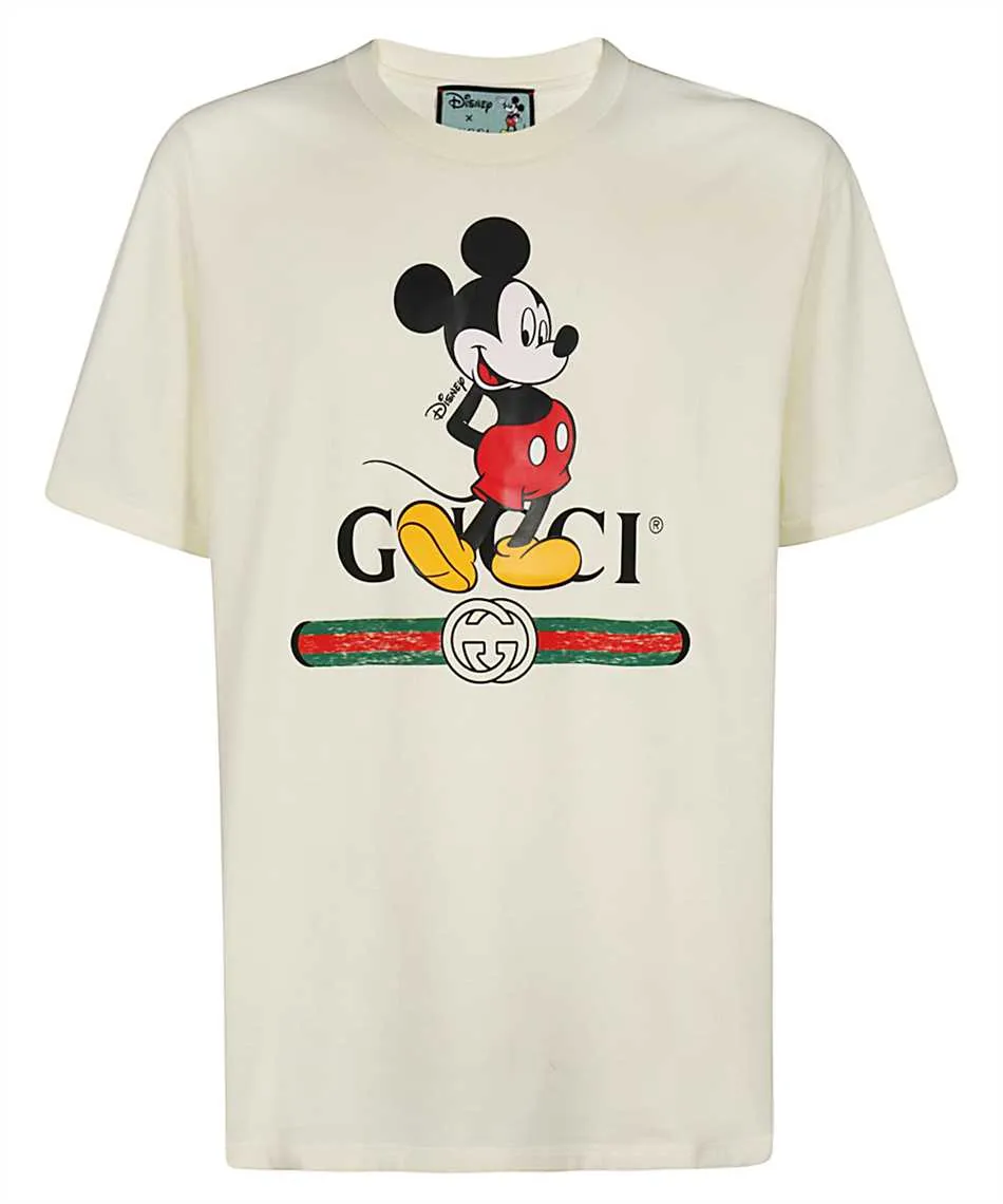 Gucci x Disney Oversized Mickey Mouse Cotton White T-Shirt