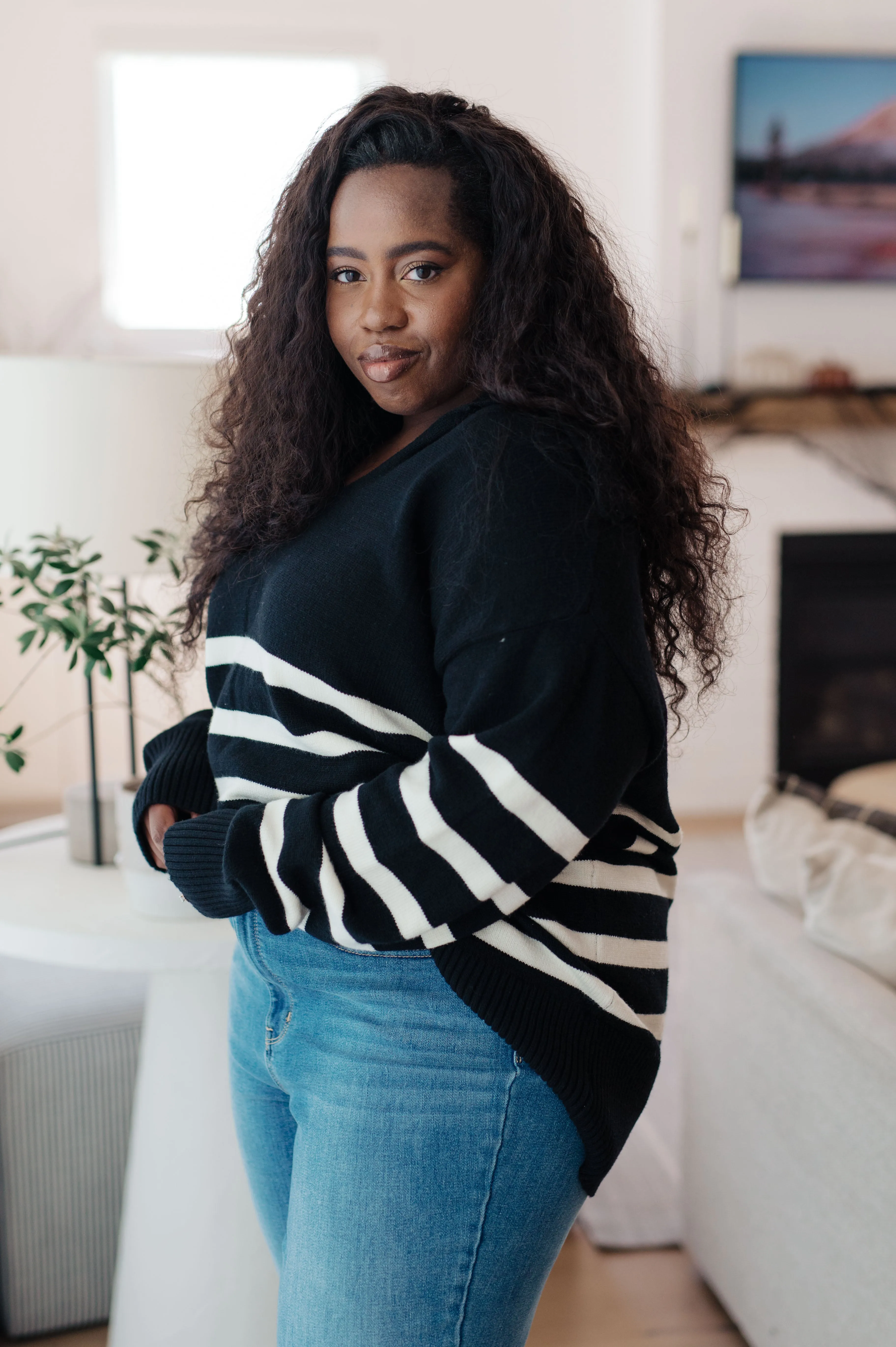 Hazel Blues® |  From Here On Out Striped Sweater