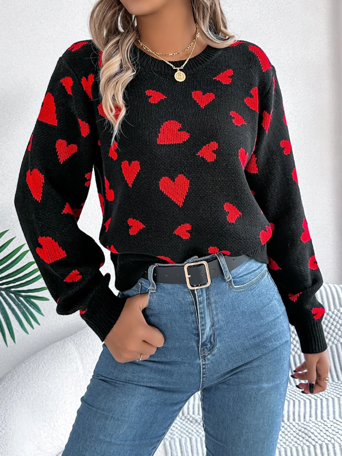Heart Long Sleeve Sweater
