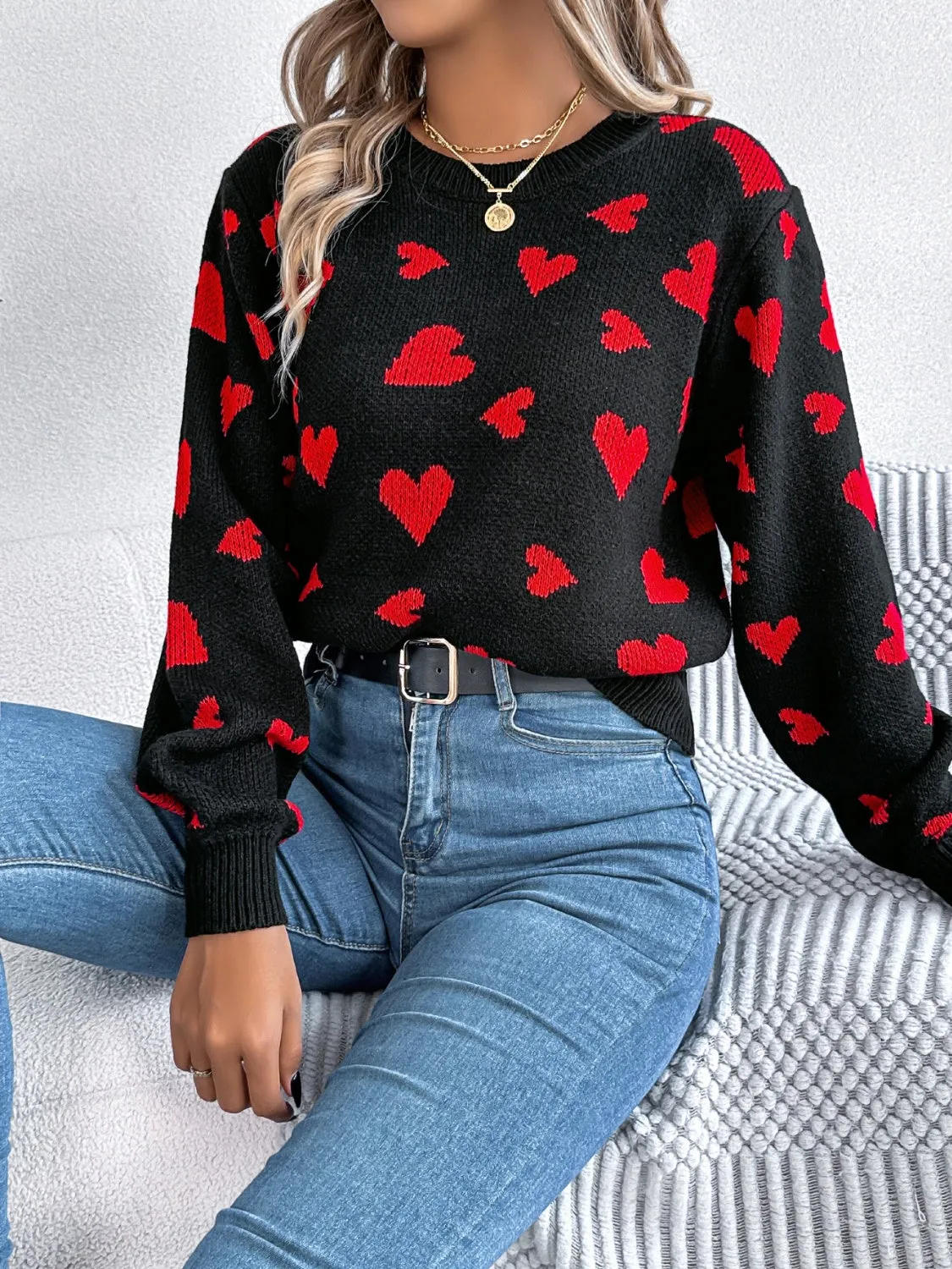 Heart Long Sleeve Sweater