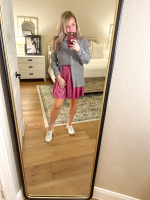Heather Gray Waffle Shacket