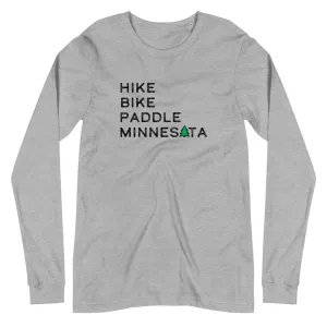 Hike Bike Paddle MN Long Sleeve Tee - Black