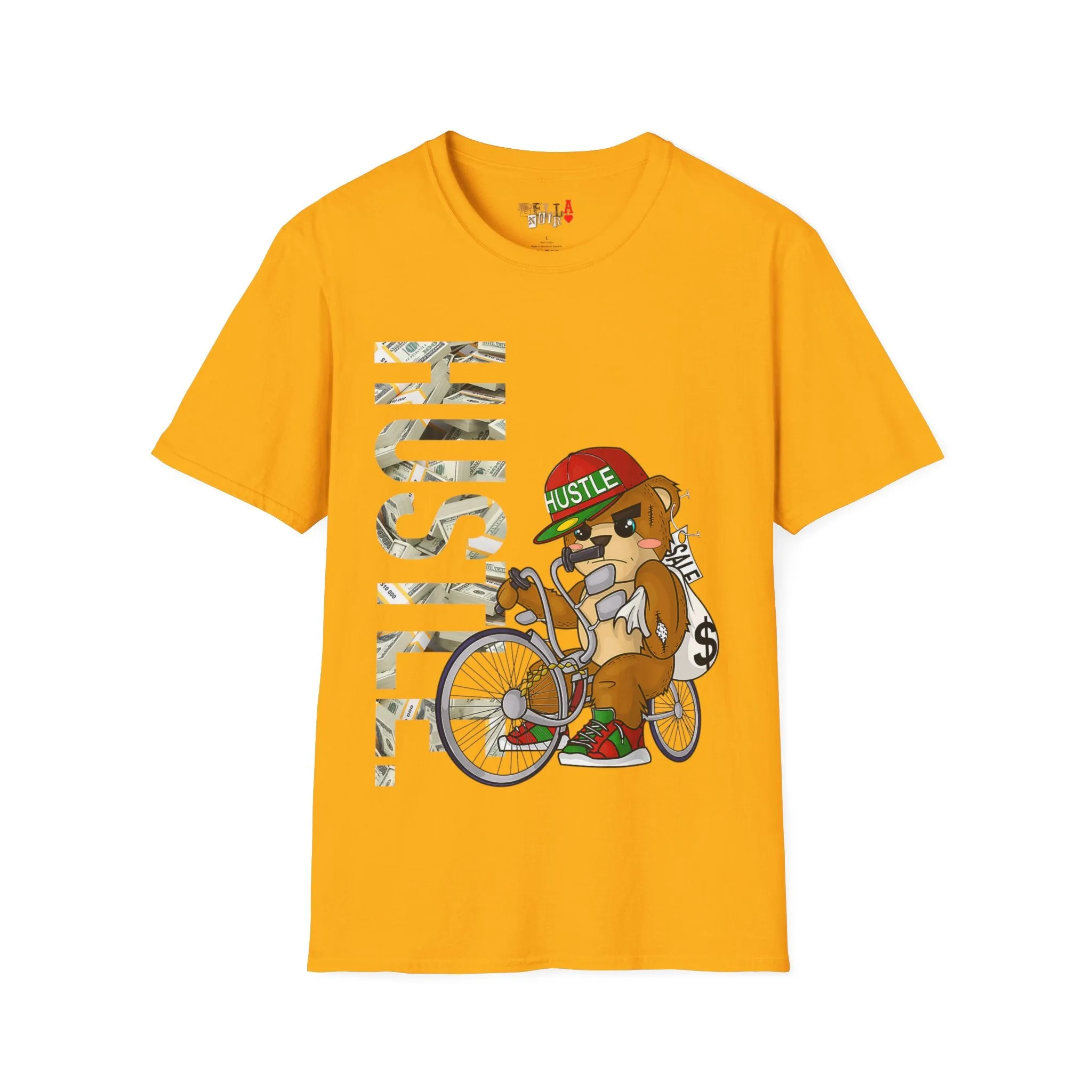 Hustle Bear Unisex Softstyle T-Shirt