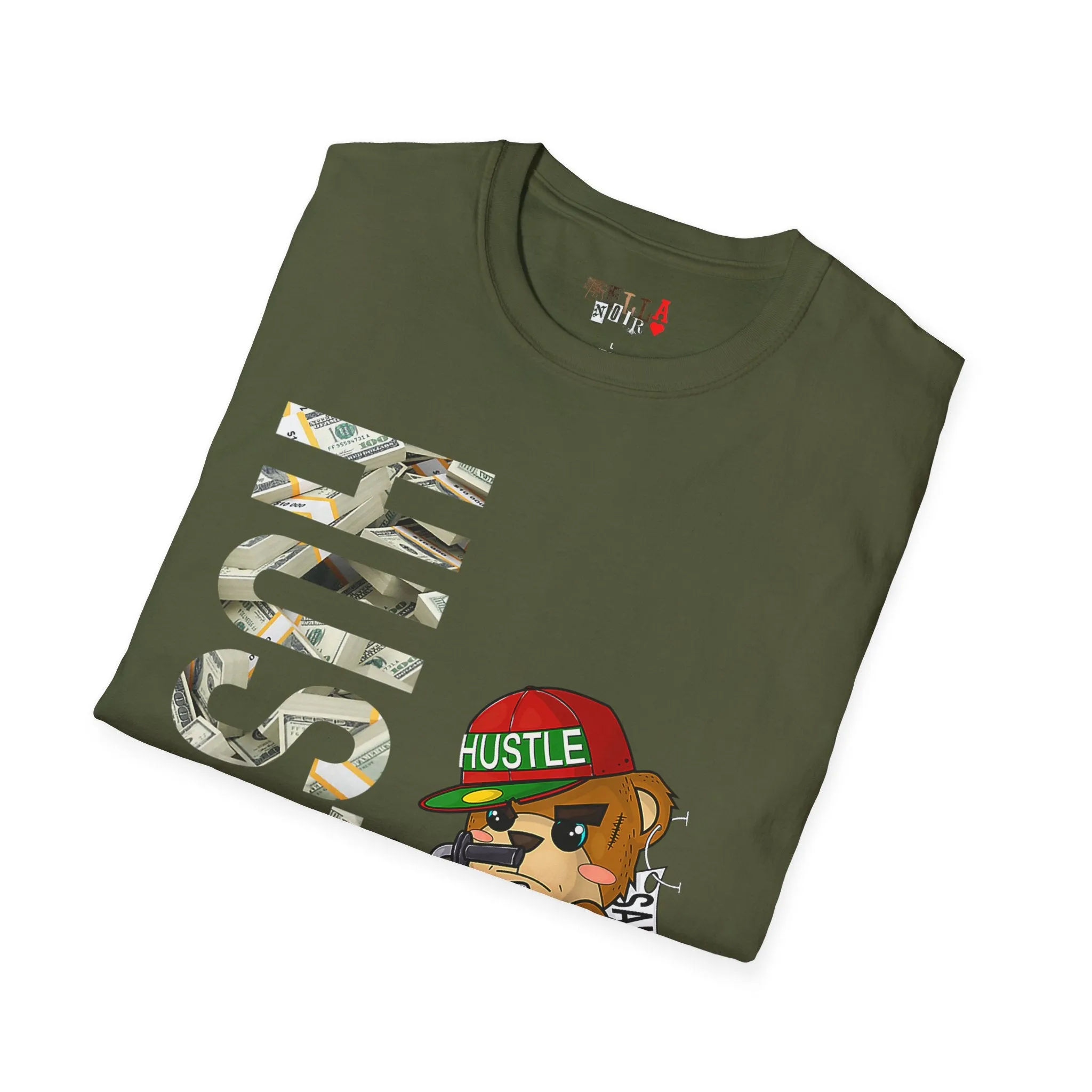 Hustle Bear Unisex Softstyle T-Shirt