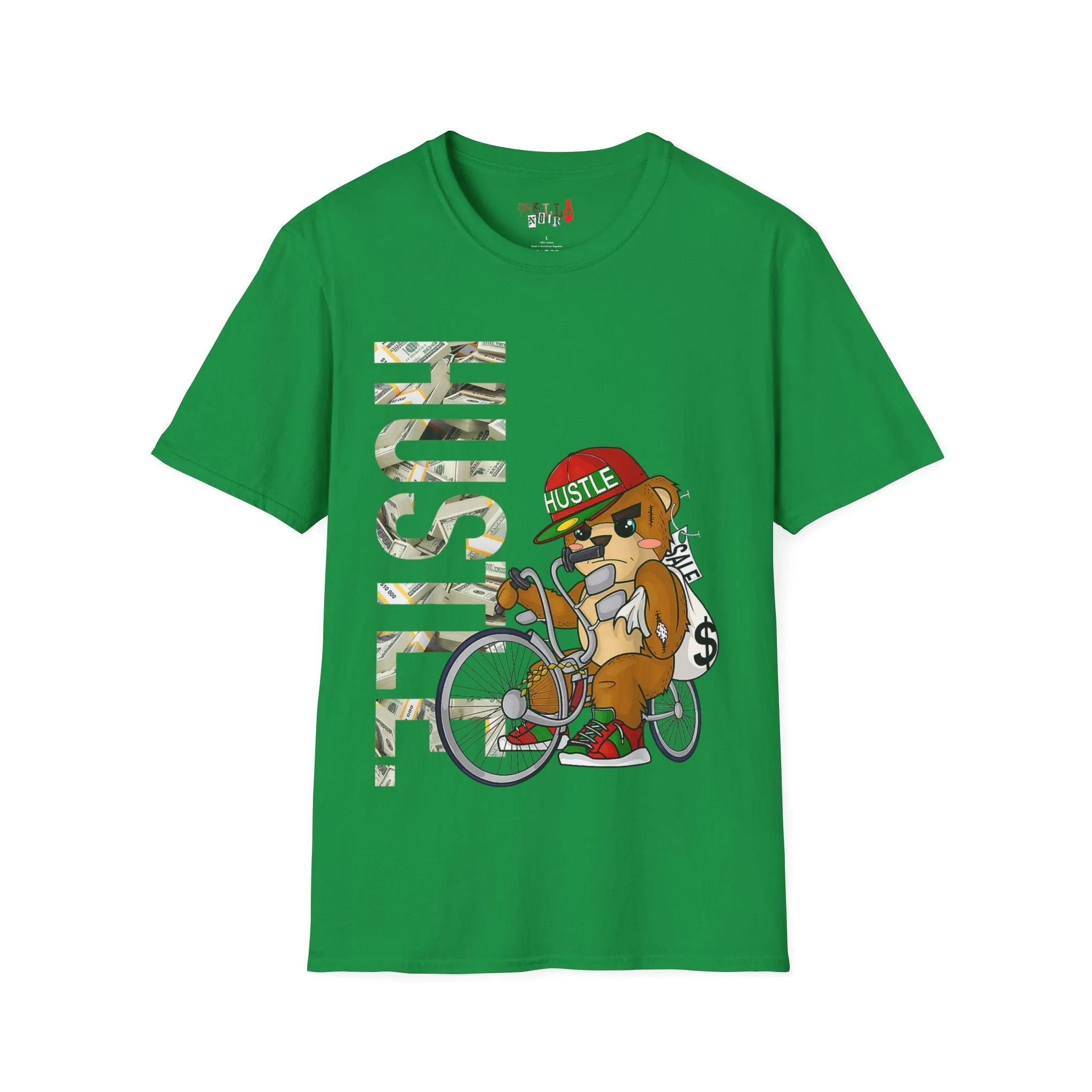 Hustle Bear Unisex Softstyle T-Shirt