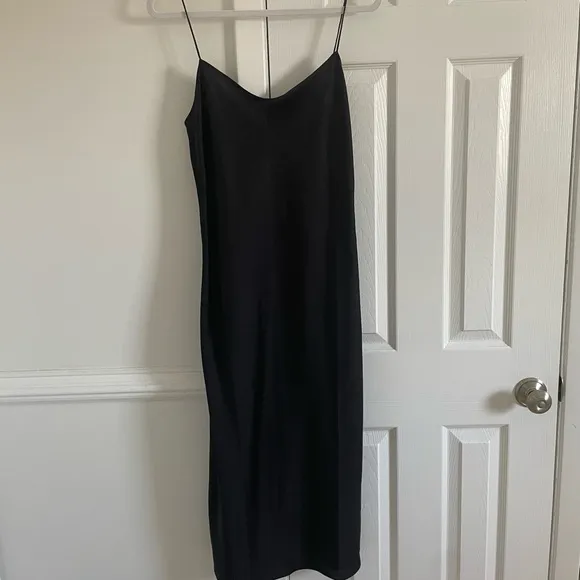 J. Crew Black Gwyneth slip dress in luster charmeuse 90’s Y2K Wedding