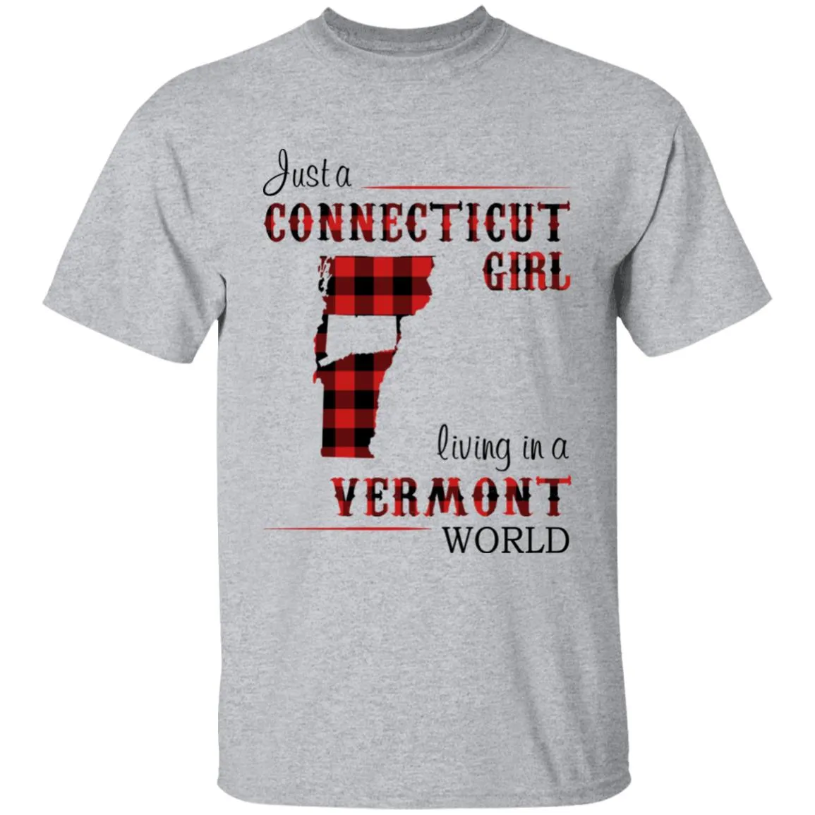 Just A Connecticut Girl Living In A Vermont World T-shirt