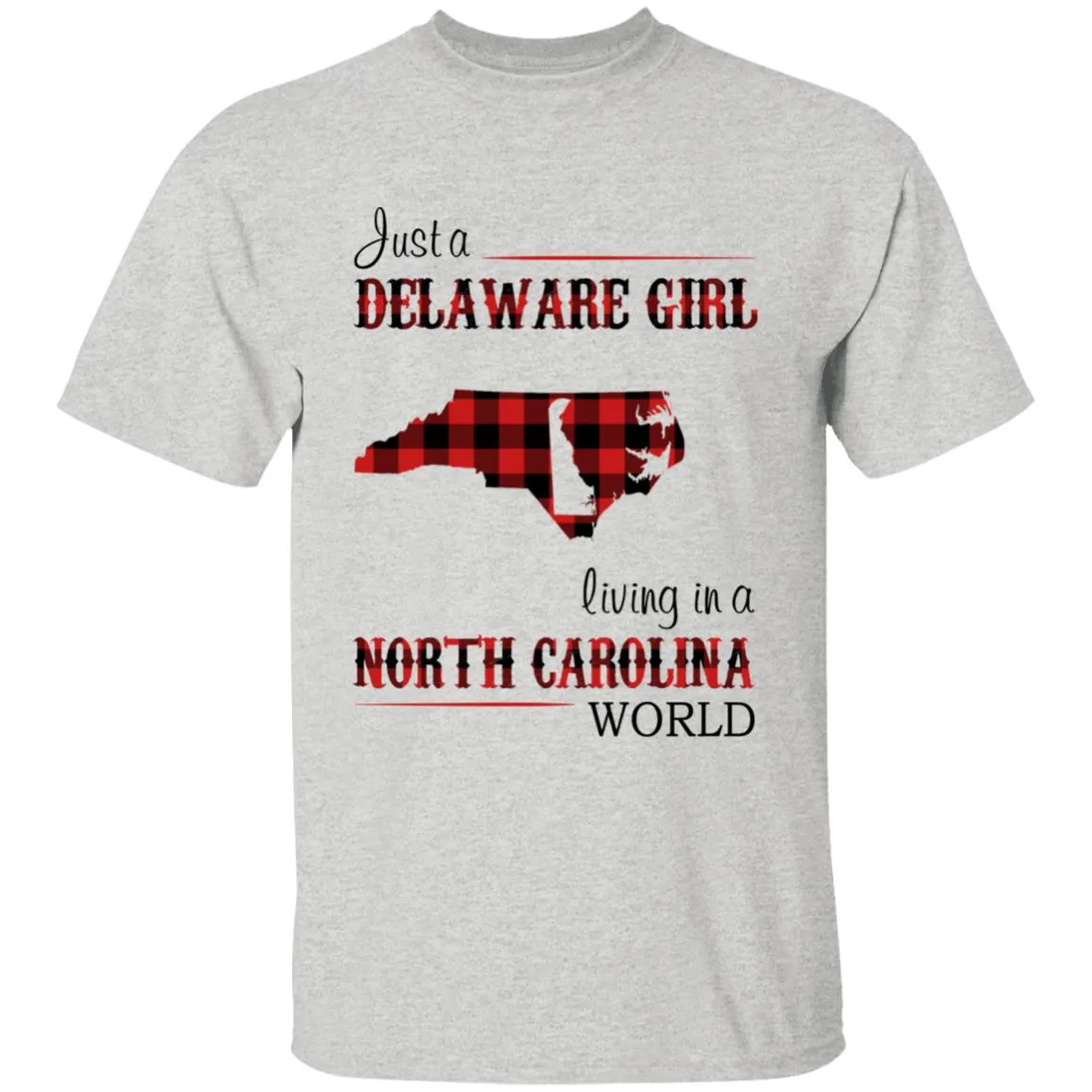 Just A Delaware Girl Living In A North Carolina World T-shirt