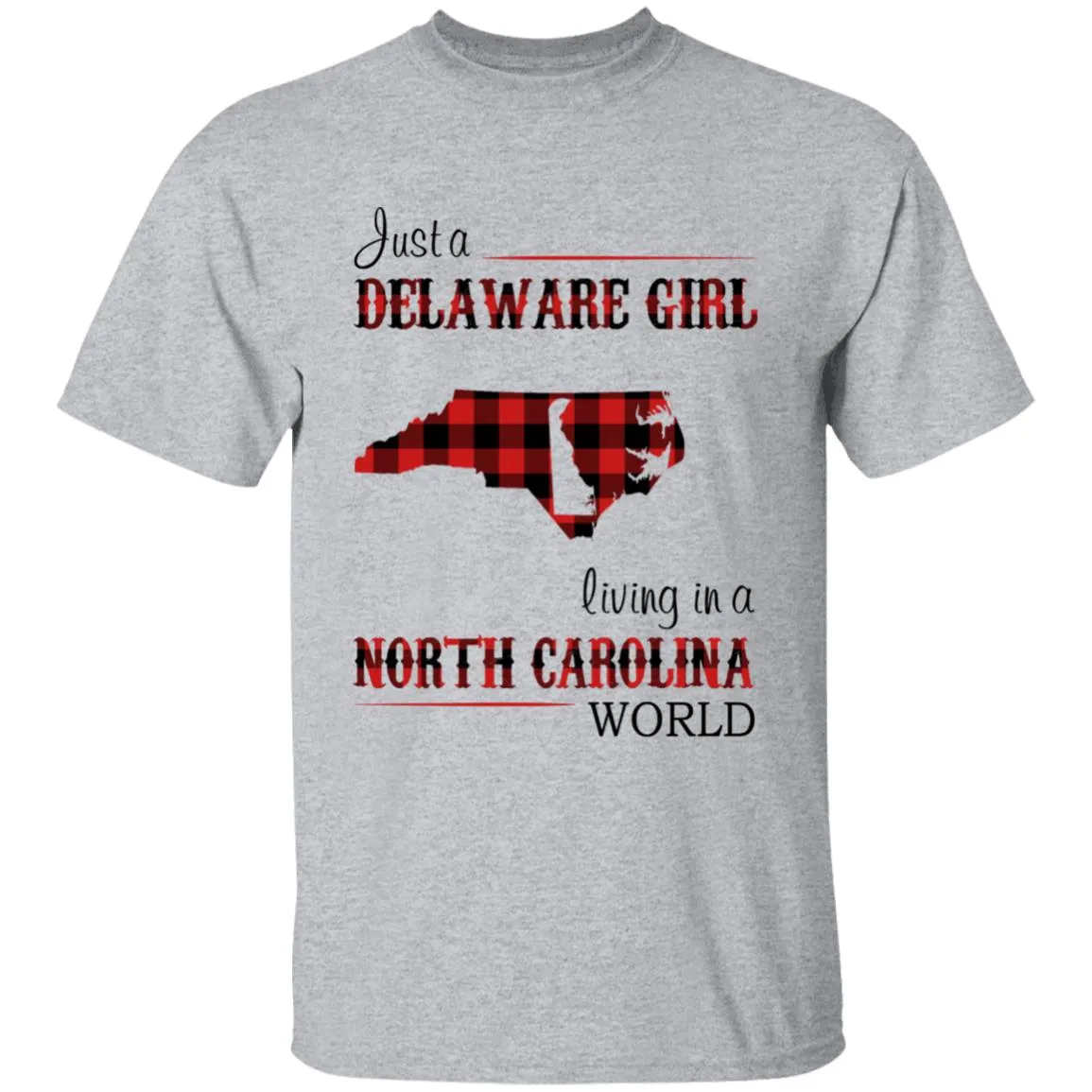 Just A Delaware Girl Living In A North Carolina World T-shirt