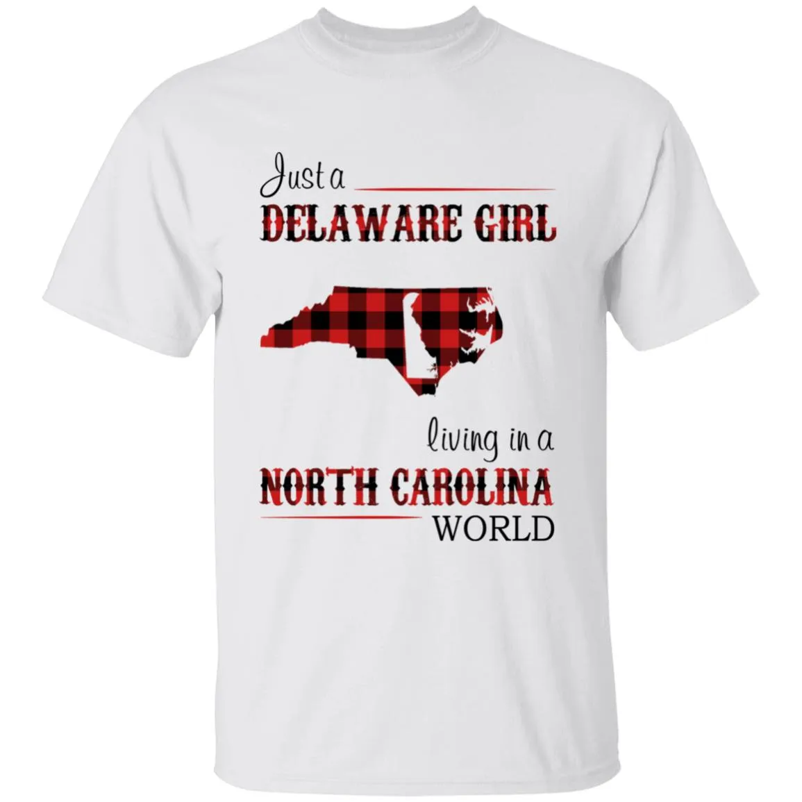 Just A Delaware Girl Living In A North Carolina World T-shirt