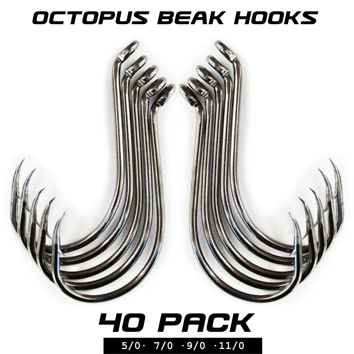Kamikaze Fishing OCTOPUS BEAK MEGA PACK | 40 HOOKS
