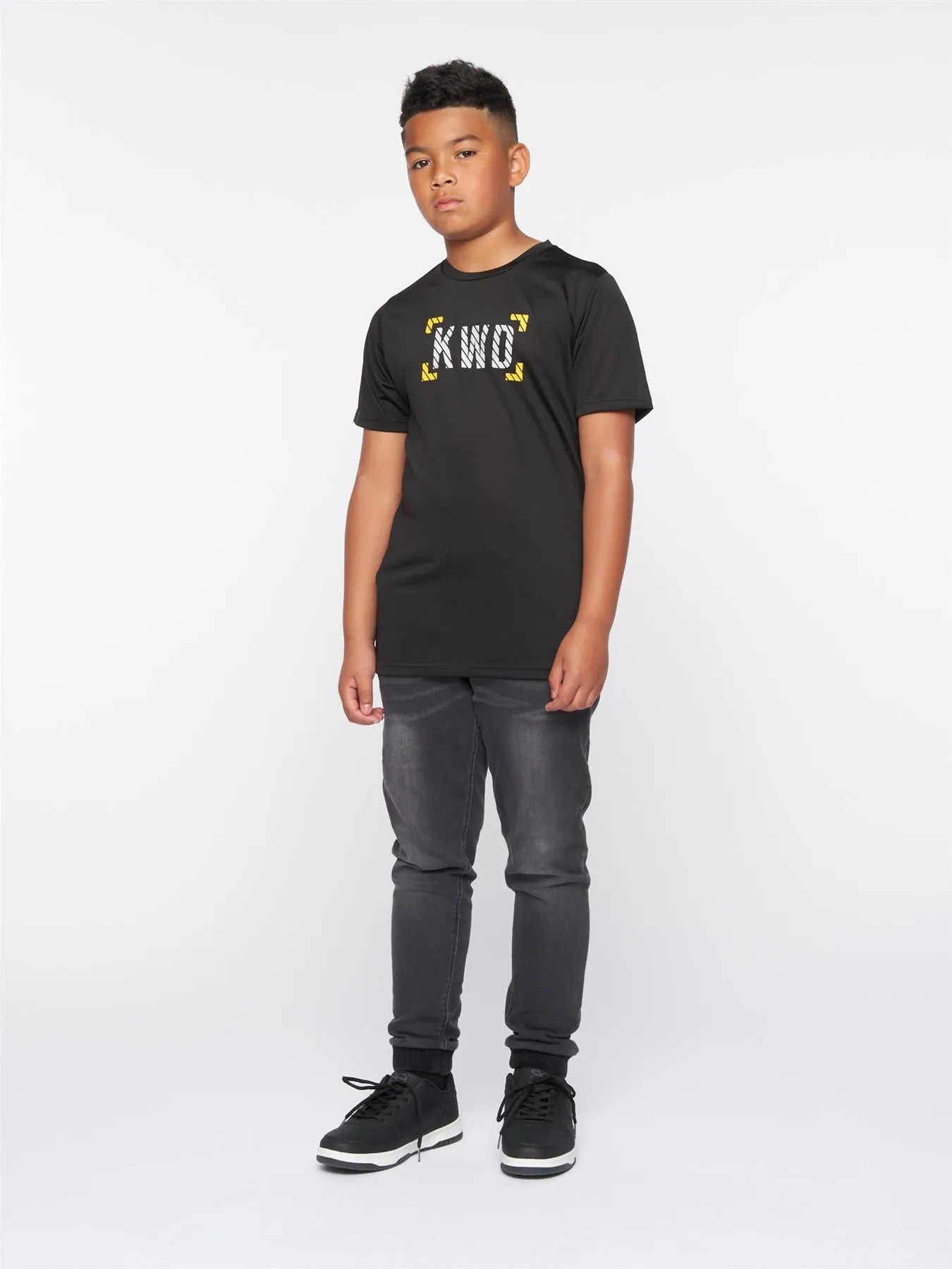 Karson T-Shirt Jet Black / Yellow