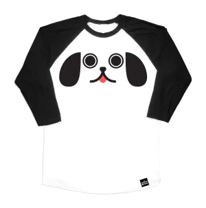 Kawaii Puppy Dog Eyes Baseball T-Shirt - Adult