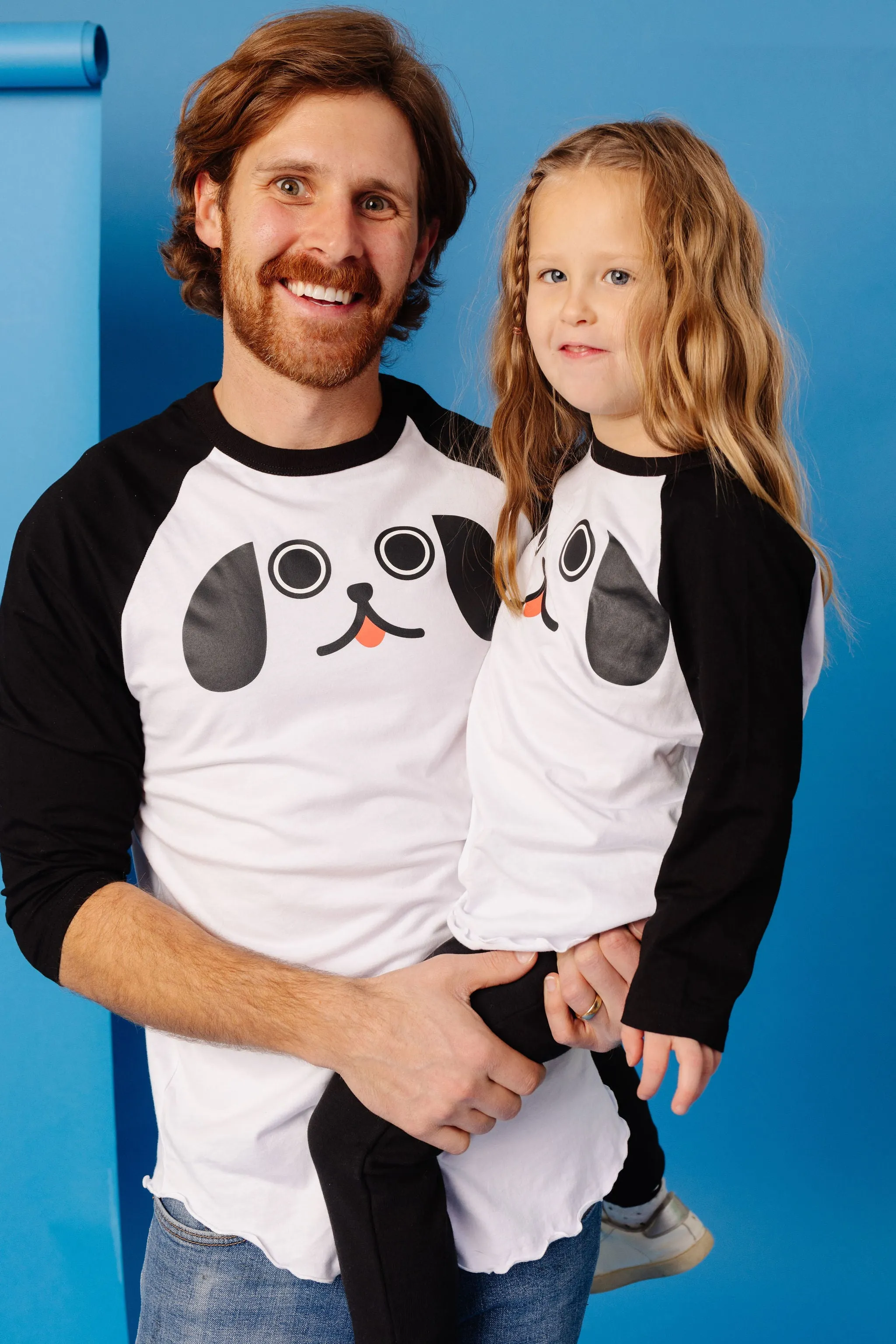 Kawaii Puppy Dog Eyes Baseball T-Shirt - Adult
