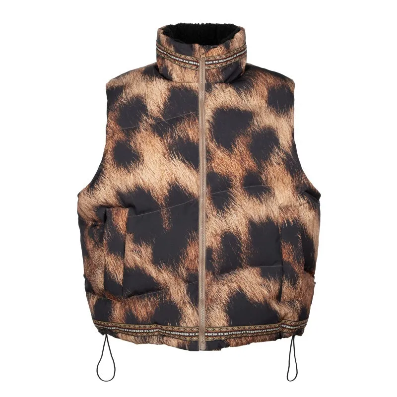 Leopard Print Puffer Vest