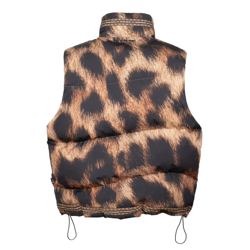 Leopard Print Puffer Vest