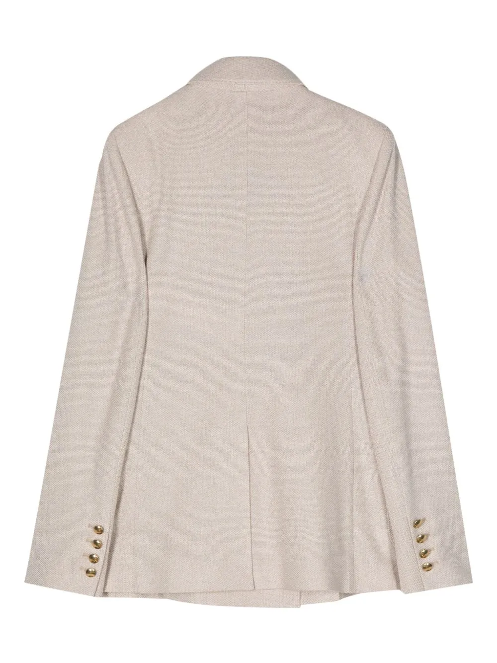 Linen blend single-breasted jacket