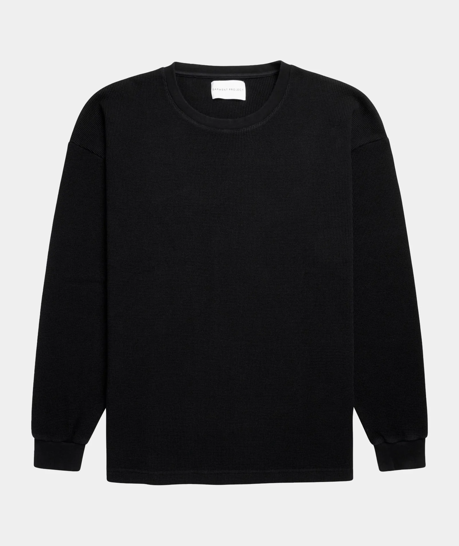 L/S OverSize Waffle - Black